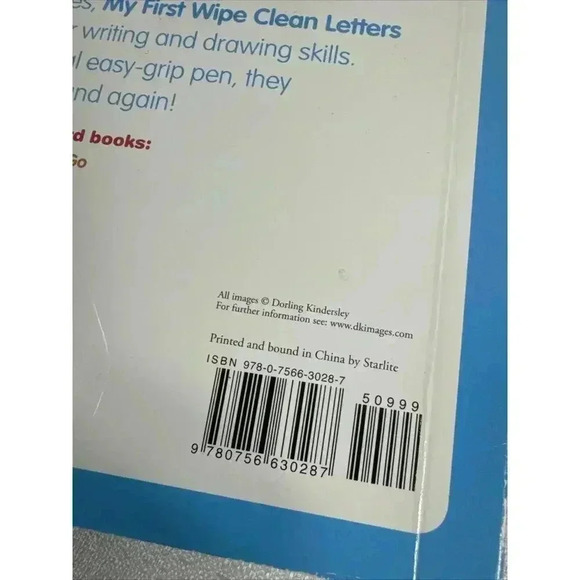 DK My First Wipe Clean Letters Board Book‎ 2007 Good Used Condition - Picture 3 of 7
